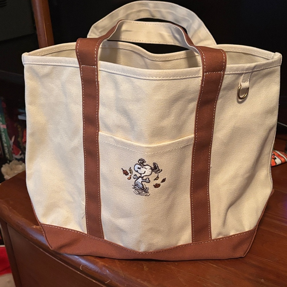 American Eagle Fall Snoopy Canvas Tote